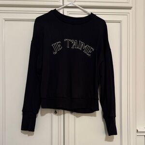 Black Je T'aime Women's sweatshirt